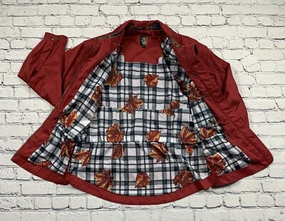 VTG Sunice Women’s S Red Windbreaker, Pockets, Plaid Leaf Lining - Old Money - Image 1 of 4