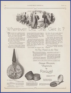 Vintage 1927 RAQUEL Orange Blossom Perfume Face Powder Beauty Soap 20's Print Ad - Picture 1 of 1