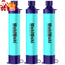 Personal Water Filter Straw Purifier 4-Stage,for Hiking Emergency Survival,3PACK