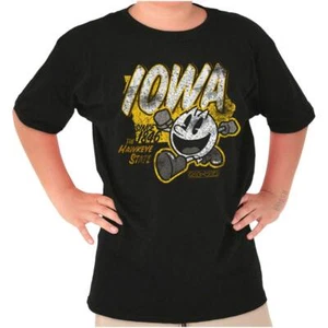 PACMAN Arcade Game Iowa Hawkeye IA State Youth Crewneck T Shirts Boy or Girl - Picture 1 of 7