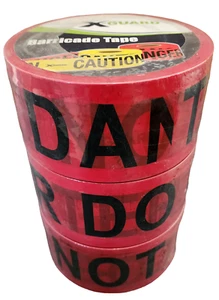 X-Guard Barricade Tape: Danger Do Not Enter - 3" x 1000', Pack of 3 Rolls - Picture 1 of 3