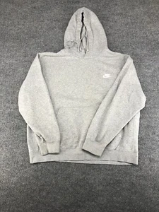 Nike Hoodie Swoosh Sweatshirt Size M Gray - Picture 1 of 8