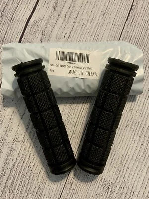 1-pair Vktech Soft Rubber BMX MTB Cycle Grips For Handlebars End Grips Black - Image 1 of 4