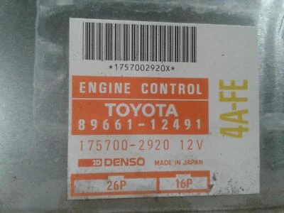 Used Engine Control Module fits: 1991 Toyota Corolla Electronic Control Module b - Image 1 of 4