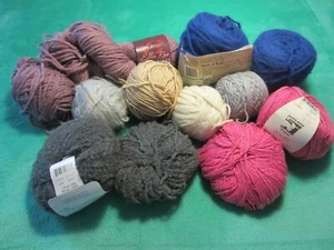 LOT~Luxury Yarn~Merino Wool/Baby Alpaca/Cotton-Linen~Indigo Peru/Curly Grey~ASST - Picture 1 of 24