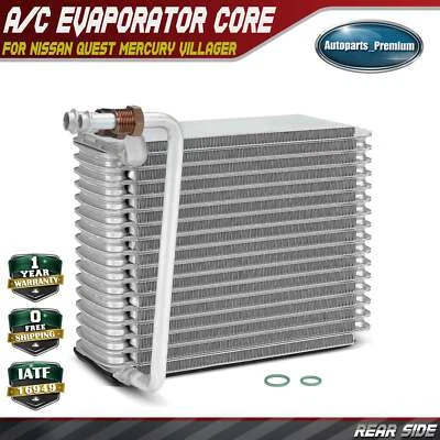 Núcleo evaporador de aire acondicionado trasero para Nissan Quest Mercury Villager 1993-1998 placa y aleta Foto 1 de 4