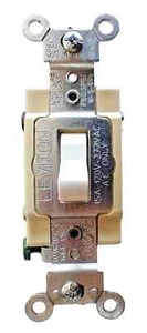 Heavy Duty Grounding 4-Way Toggle Switch White 15A 120-277V LEVITON 5504-2WS - Picture 1 of 3