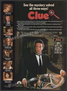 CLUE - Original 1986 print AD / ADVERT _ Tim Curry _ Madeline Kahn _ Martin Mull - Picture 1 of 1