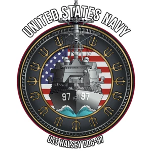 USS Halsey DDG-97 US Navy Zerstörer Veteran Priorservice USN 5" Militäraufkleber - Bild 1 von 1