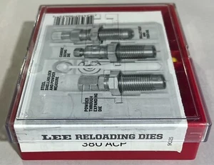 Lee Carbide 380 Automatic Colt Pistol Full Length Sizer 3 Die Steel Set 90625 - Picture 1 of 3