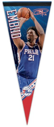 JOEL EMBIID Philadelphia 76ers NBA Superstar Premium Felt Collector PENNANT Cover