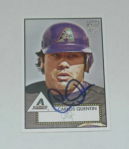 CARLOS QUENTIN SIGNED AUTO'D 2006 TOPPS 52 CARD 96 DIAMONDBACKS WHITE SOX PADRES - Picture 1 of 2