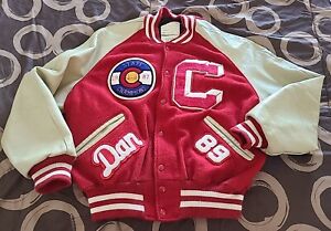 Vintage 1980s DeLong Sportswear Varsity Football Letterman Jacket Size L/XL