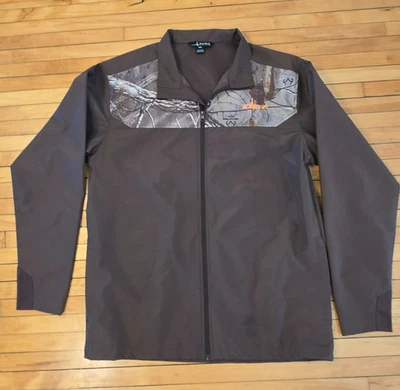 Habit/Realtree Camo/Brown Mens Medium full zip windbreaker lightweight hunting - Image 1 of 4