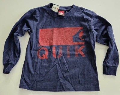 Quiksilver Toddler 3T Boy's Long Sleeve Navy Blue Cotton  T-Shirt Eye Chart - Image 1 of 2