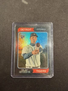 Topps Heritage Riley Greene Black Refractor 2023/74 SP Rookie RC Tigers - Imagen 1 de 2