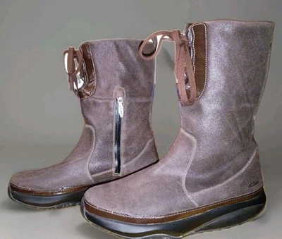 Women's Size 11-11.5 MBT Swiss Brown Rocker Sole Wellness Boots Lace Up Zipper  - Image 1 of 4