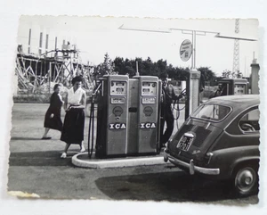 FOTO FOTO ALT VINTAGE BENZINPUMPE SHELL PETROLEAN OLDTIMER ICA - Bild 1 von 2