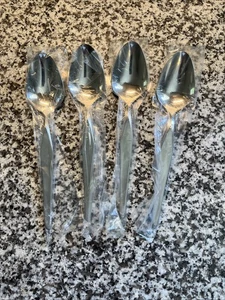 NORITAKE LINDEN 18/8 STAINLESS FLATWARE SET OF 4  OVAL SOUP SPOONS 7 1/2" NEW - Picture 1 of 3
