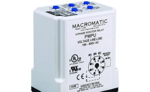 PMPU Macromatic Protection Relays, PMP Series Phase Monitor Relay, 190-500VAC, - Image 1 of 1