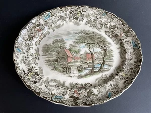 Johnson Bros Ironstone Oval  Platter 13 1/2” Mill Stream England - Imagen 1 de 5