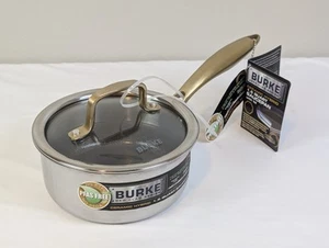 David Burke Geo plattiert Keramik Hybrid 1,5 Quart 6,5" Soßenpfanne Neu Gold PFAS-frei - Bild 1 von 14