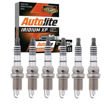 6 pc Autolite Iridium XP Spark Plugs for 1978-2001 Jeep Cherokee 4.0L 4.2L su - Image 1 of 4