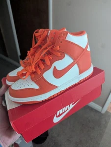 Nike Kids Boys Dunk High SP Syracuse DB2179-100 Orange Athletic Sneaker Sz 3.5Y - Picture 1 of 6