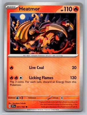 Heatmor #031/162 SV05: Temporal Forces Common - Pokemon Cards E50 - Image 1 of 2