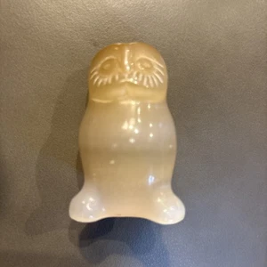 Carved Selenite Owl Butterscotch 2 3/8” Free Ship - Picture 1 of 4