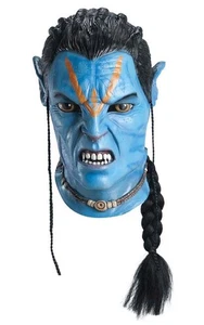 LICENSED AVATAR JAKE SULLY OVERHEAD LATEX COSTUME MASK FANCY DRESS HALLOWEEN - Picture 1 of 2