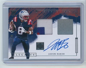 2024 Panini Impeccable Javon Baker Rookie Elegance Dual Patch Auto 34/75 - Picture 1 of 2