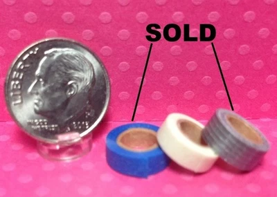 HUDSON RIVER Dollhouse Miniature Tapes - Masking and Packing Tape Rolls 1:12 Scale