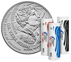2025 PDS Dr. Vera Rubin Quarters $30FV Set of 3 Rolls PRESALE June 3 - Picture 1 of 2