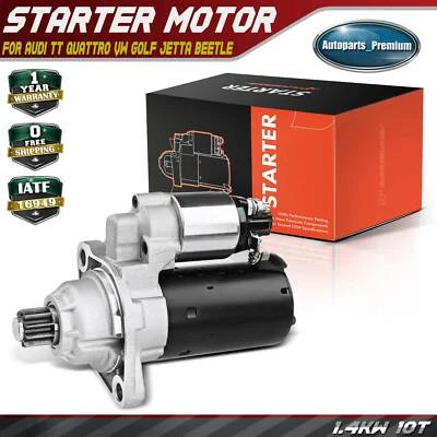 Arranque para Audi TT RS Quattro 2012-2013 VW Golf Jetta Beetle 1.4KW 12V CCW 10T Foto 1 de 4