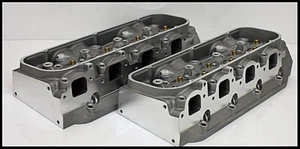 BBC CHEVY 496 540 572 BRAVO 335 REC. PORT 335cc ALUMINUM HEADS BARE SET/PAIR - Picture 1 of 2