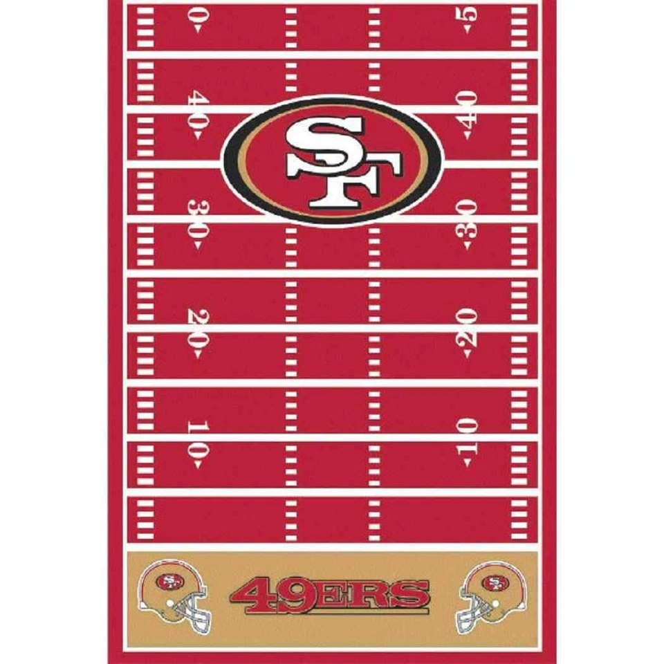 Mantel de plástico para decoración de fiestas deportivas de fútbol americano profesional de los 49ers de San Francisco Foto 1 de 1