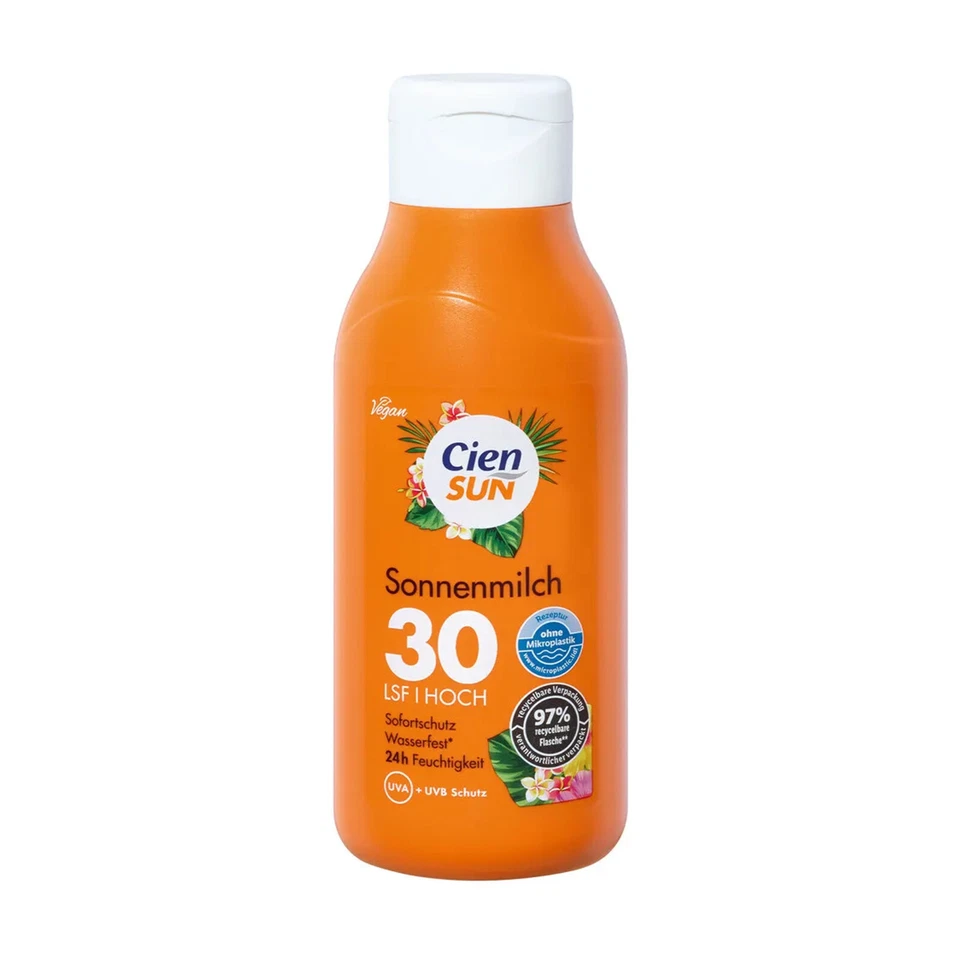 Cien Sonnenmilch LSF 30 Sonnenschutz Vegan 250 ml UVB UVA Schutz Sonnencreme NEU