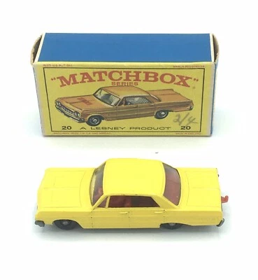 Matchbox 20c Chevrolet Impala Taxi in original type E4 Box, Missing Taxi Label. - Image 1 of 4