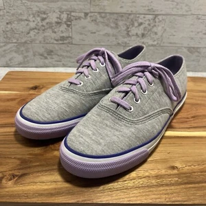 Sperry Top Sider Classic CVO Women's Deck Boat Shoes Sz 8.5 Gray / Lavender -EUC - Picture 1 of 10