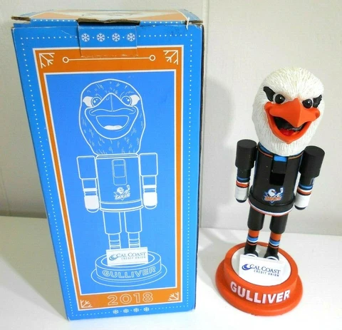 San Diego Gulls Gulliver Nutcracker 2018 AHL Hockey Mascot NIB Christmas Decor Cover