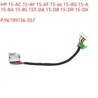 For HP 15-BA 15-BS 15T-DA 15-DB 15-DR 15-DX DC Jack Power Charging Port Cable