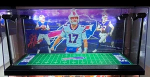 Josh Allen - Buffalo Bills Custom 2 Mini Casco Vetrina con Luci LED - Foto 1 di 1