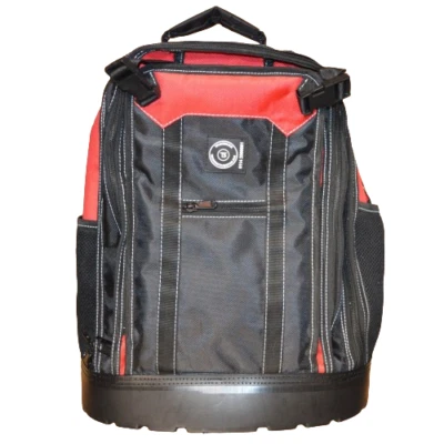 TS Hard base canvas tool backpack bag - Internal pockets & expanding compartment