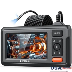 Dual Lens Endoscope Camera 4.3 Inch IPS Waterproof Inspection Tool Plumbing HVAC - Picture 1 of 8