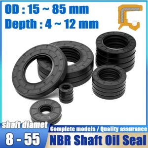 NBR Rotary Shaft Oil Seal /Lip Seal Nitrile 8mm to 50mm Shaft pick your size 10x - Picture 1 of 251