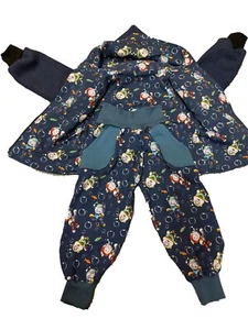 Wollwalkanzug Kombi Astronauten Jacke Wollwalkhose Kapuzenjacke Handmad - Bild 1 von 6