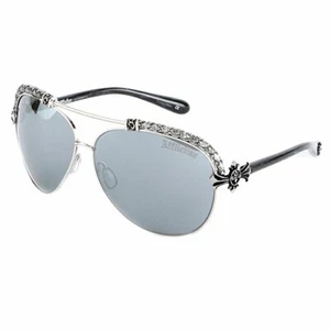 Gafas de sol Affliction Baxter A plateadas blancas/plateadas con etiqueta de estuche y caja - Imagen 1 de 3