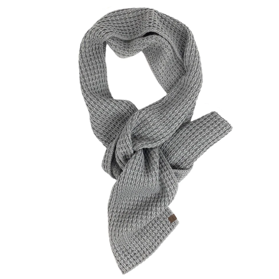 Timberland Women's Waffle Stitch Gray Scarf A1EFG