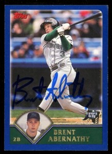 2002 2003 Topps BRENT ABERNATHY Signed Card autograph AUTO DEVIL RAYS